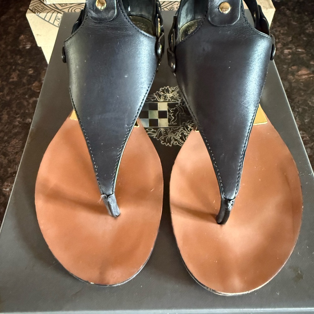 Vince Camuto Black Leather Sandals